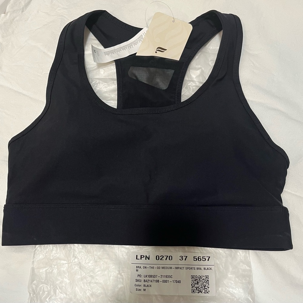 NWT - FABLETICS Black Sports Bra